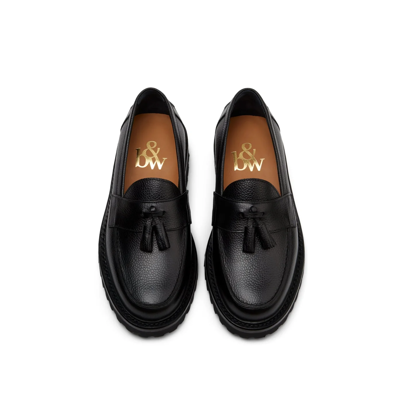 The Clásico Tassel Loafer, Onyx, Lug Sole — view 3
