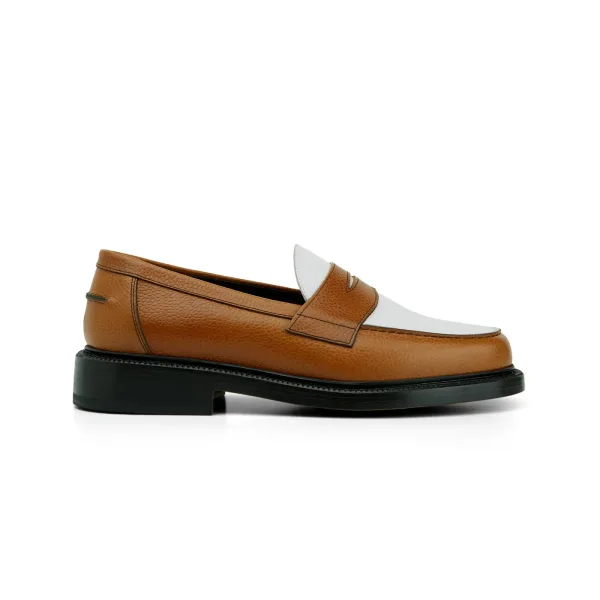 The Ellis Penny Loafer, Acorn/White — view 2