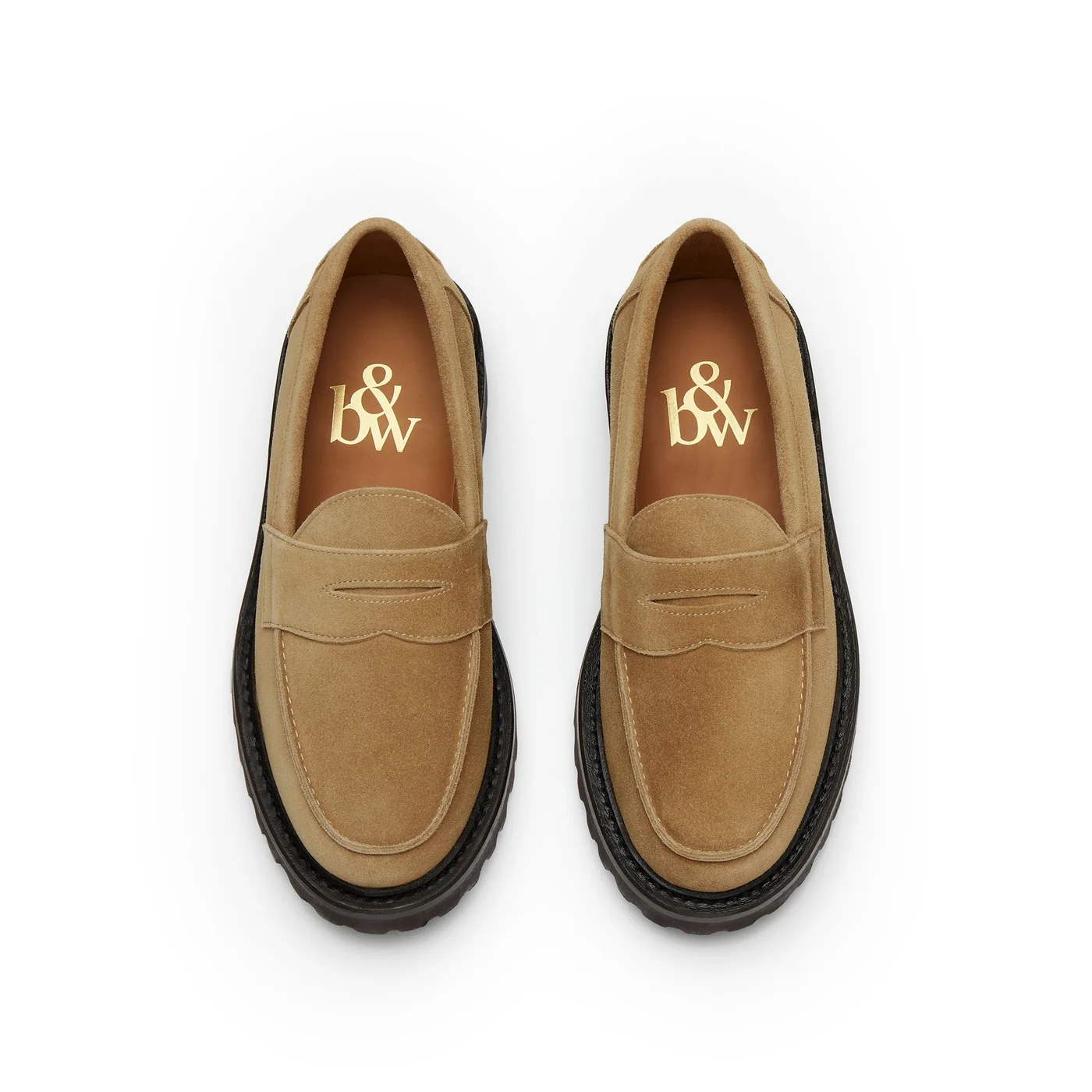 The Ellis Penny Loafer, Almond, Lug Sole — view 3