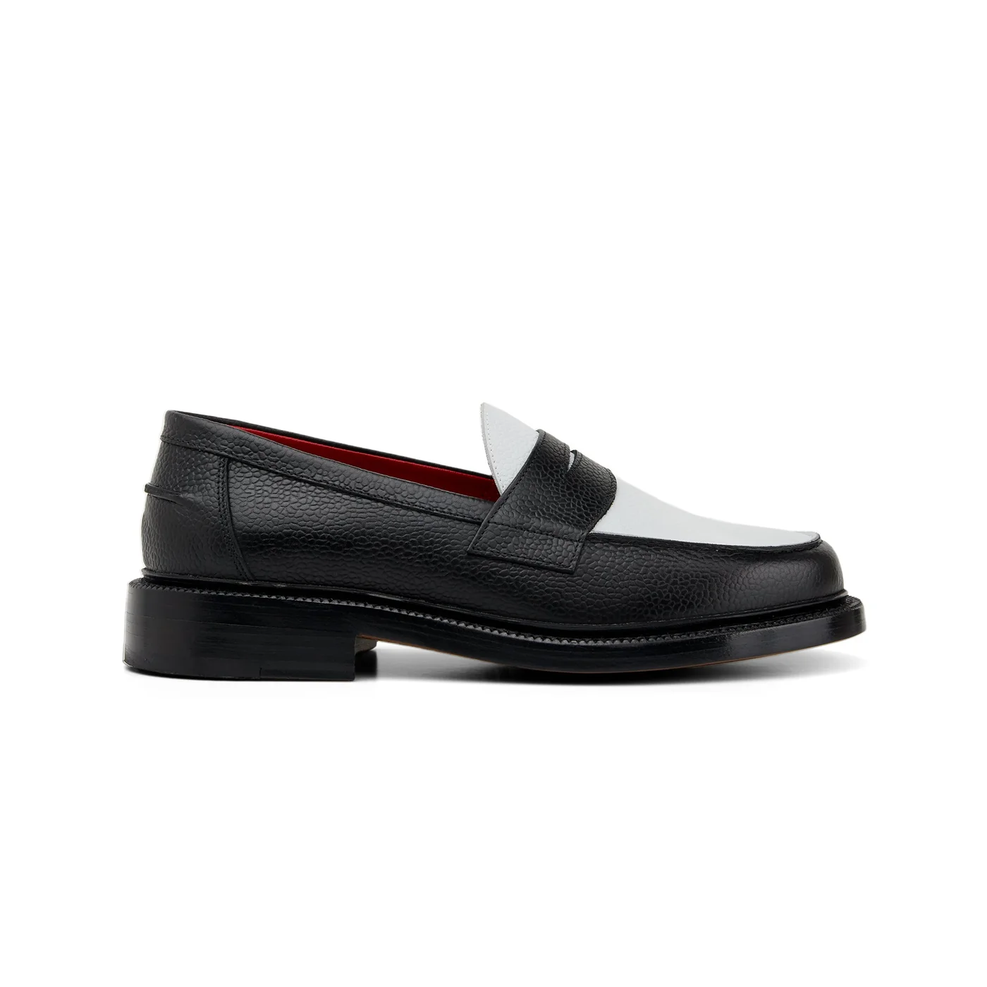 The Ellis Penny Loafer, Black/White — view 2