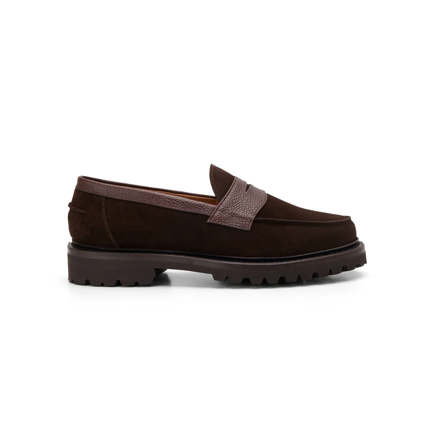 The Ellis Penny Loafer, Chocolate Flip, Vibram 1757 Lug Sole — view 3