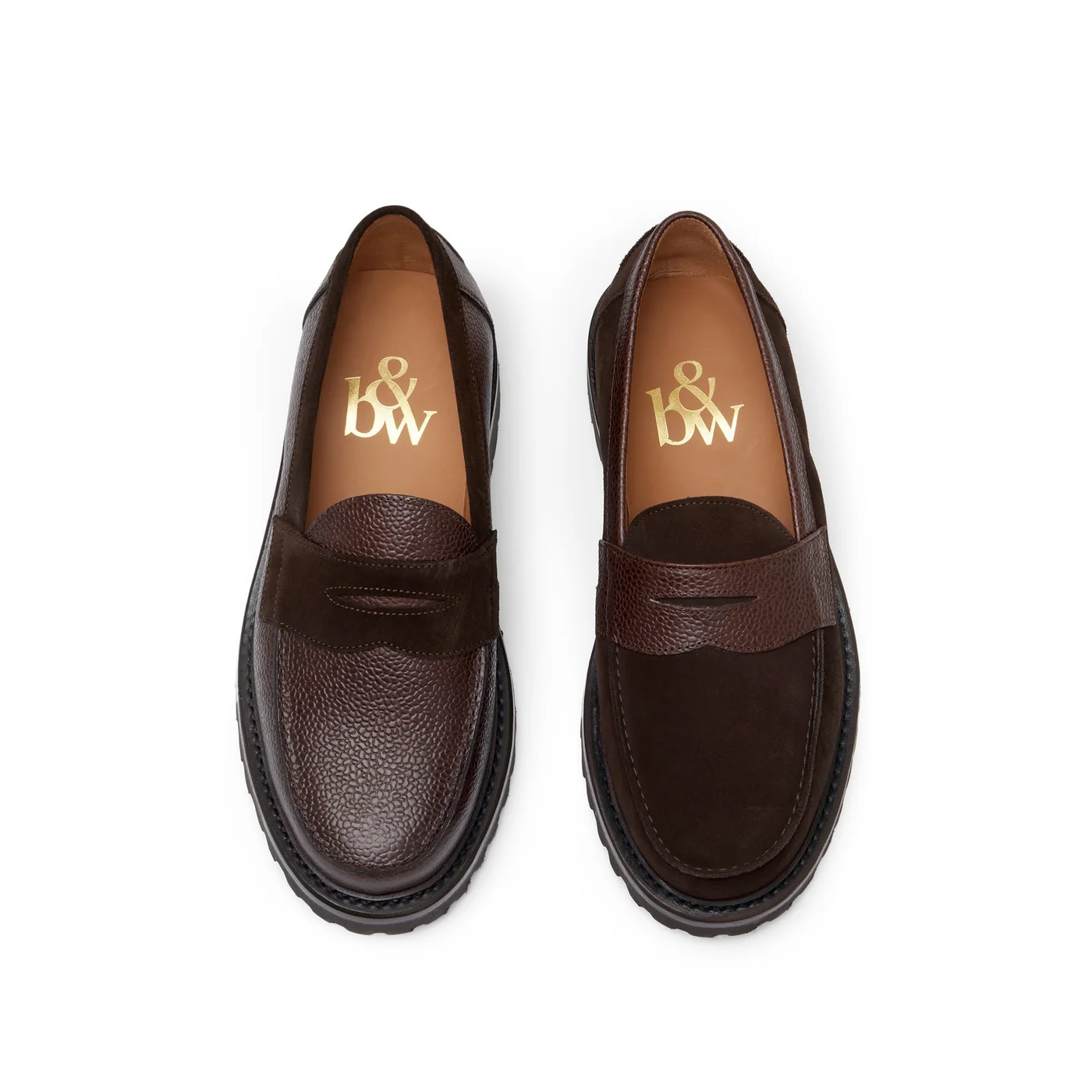 The Ellis Penny Loafer, Chocolate Flip, Vibram 1757 Lug Sole — view 4