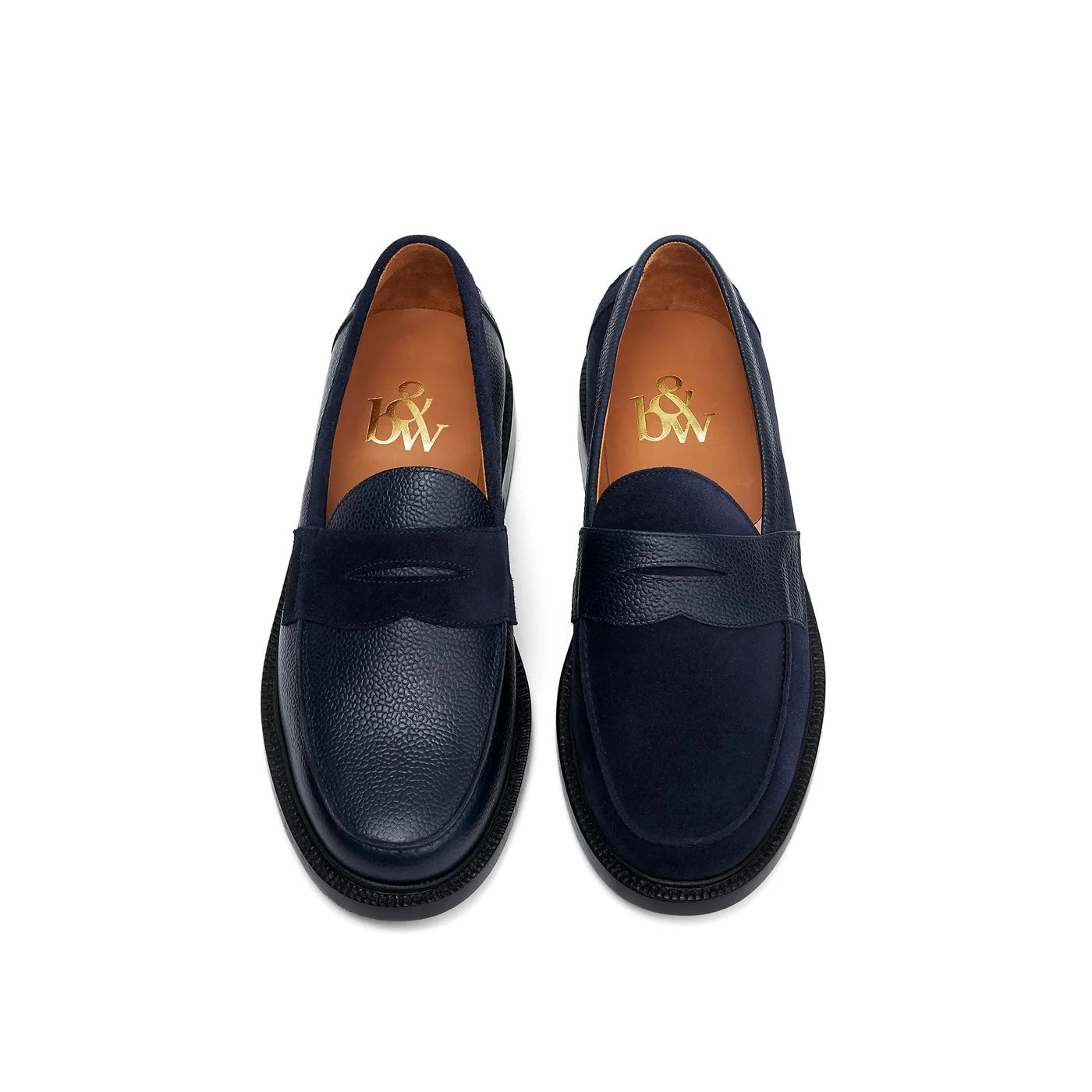 The Ellis Penny Loafer, Navy Flip — view 3