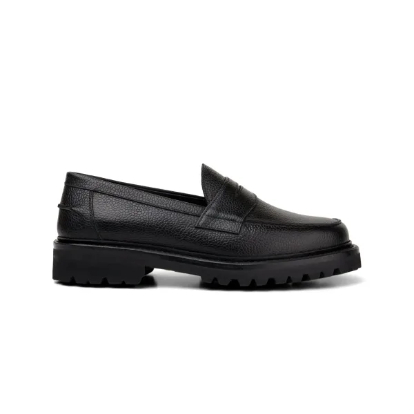 The Ellis Penny Loafer, Onyx, Lug Sole — view 2