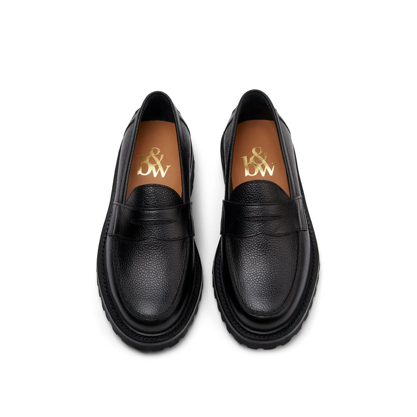 The Ellis Penny Loafer, Onyx, Lug Sole — view 3