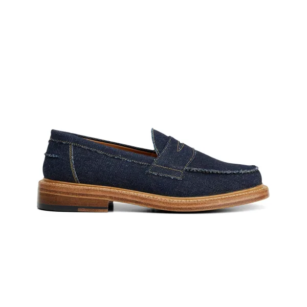 The Ellis Penny Loafer, Raw Denim — view 2