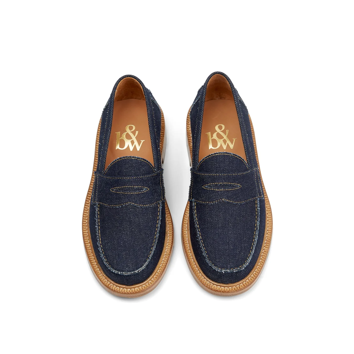 The Ellis Penny Loafer, Raw Denim — view 3