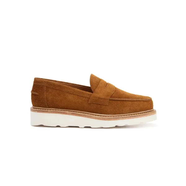The Ellis Penny Loafer, Tobacco, Vibram Christy Sole — view 2