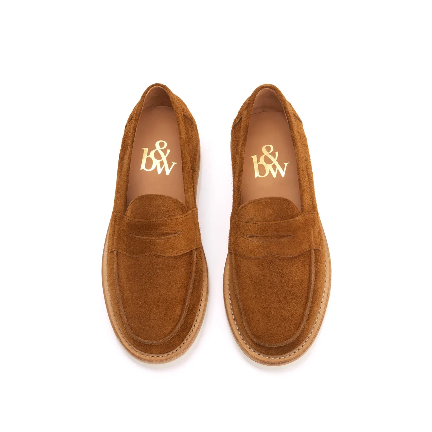 The Ellis Penny Loafer, Tobacco, Vibram Christy Sole — view 3