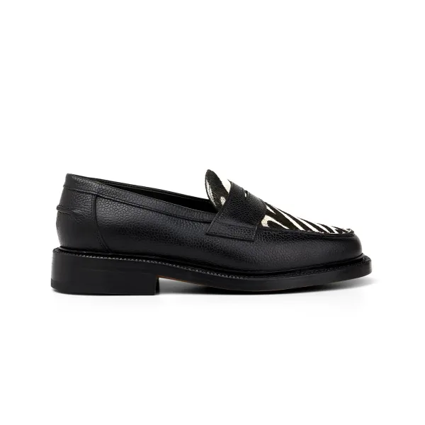 The Ellis Penny Loafer, Zebra — view 2