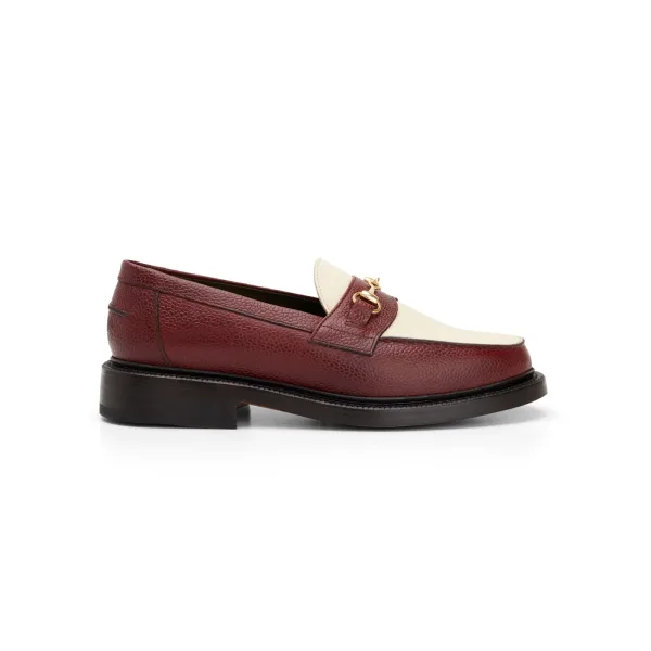 The Mason Horse Bit Loafer, Bordeaux/Cream — view 2