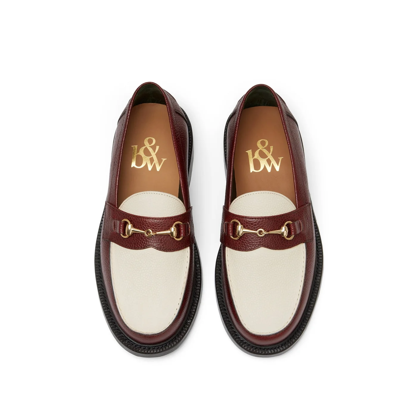 The Mason Horse Bit Loafer, Bordeaux/Cream — view 3