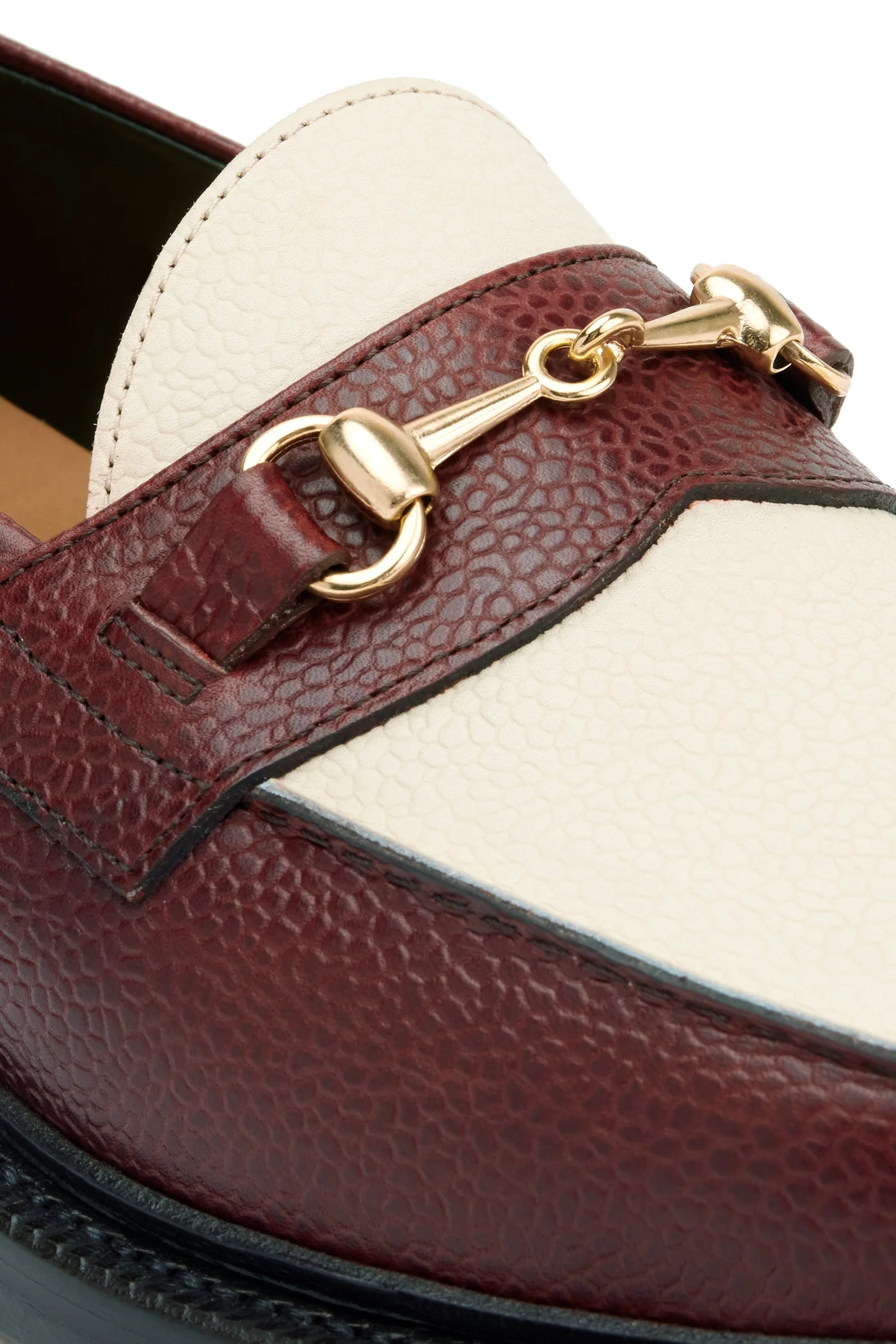 The Mason Horse Bit Loafer, Bordeaux/Cream — view 5