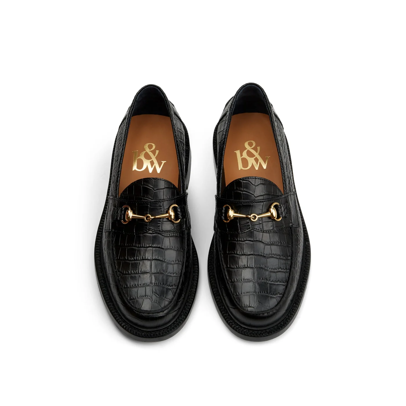 The Mason Horse Bit Loafer, Onyx Croc — view 3