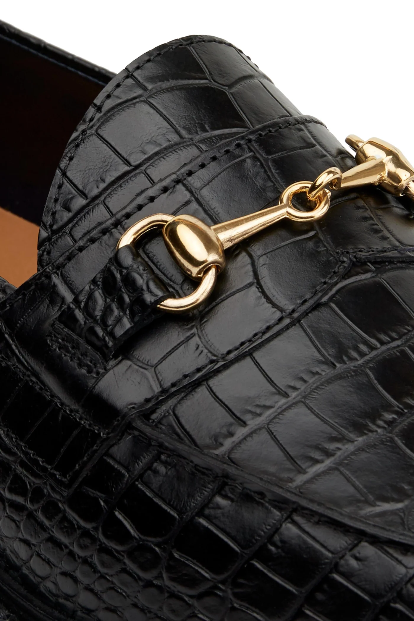 The Mason Horse Bit Loafer, Onyx Croc — view 5