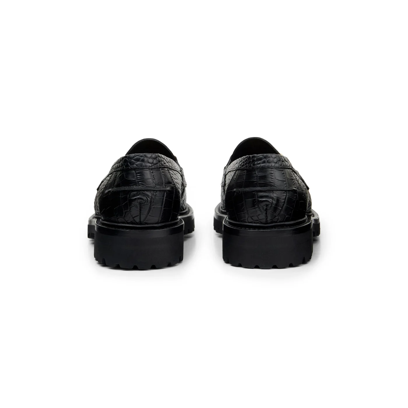 The Mason Horse Bit Loafer, Onyx Croc, Lug Sole — view 4