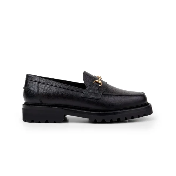 The Mason Horse Bit Loafer, Onyx, Lug Sole — view 2
