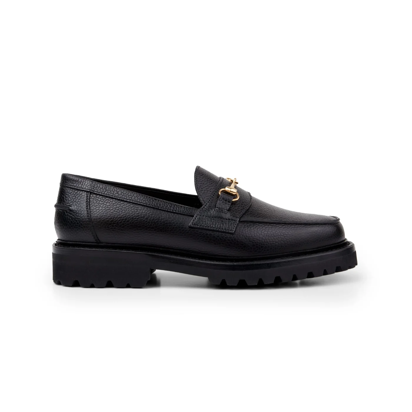 The Mason Horse Bit Loafer, Onyx, Lug Sole — view 2