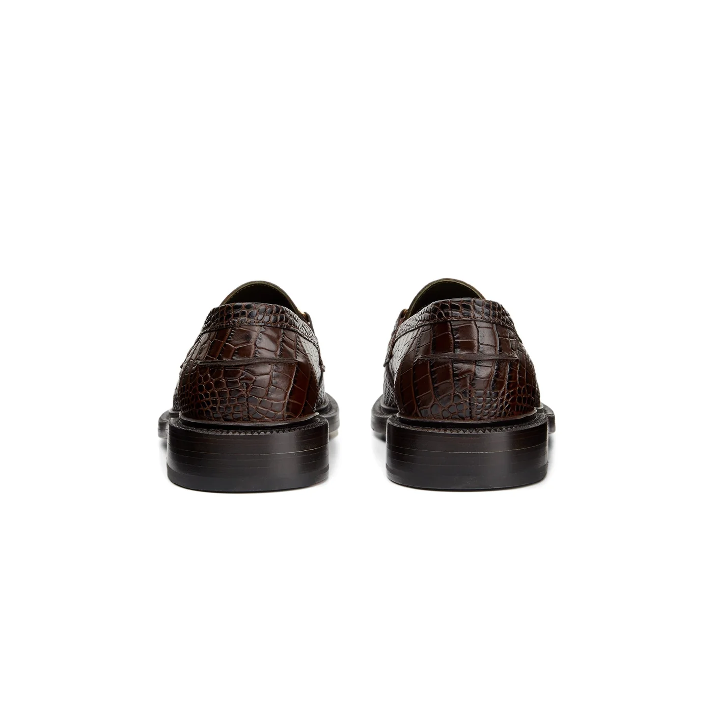 The Mason Horse Bit Loafer, Walnut Croc — view 4