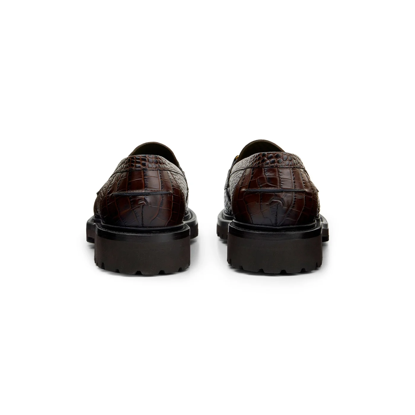The Mason Horse Bit Loafer, Walnut Croc, Lug Sole — view 4
